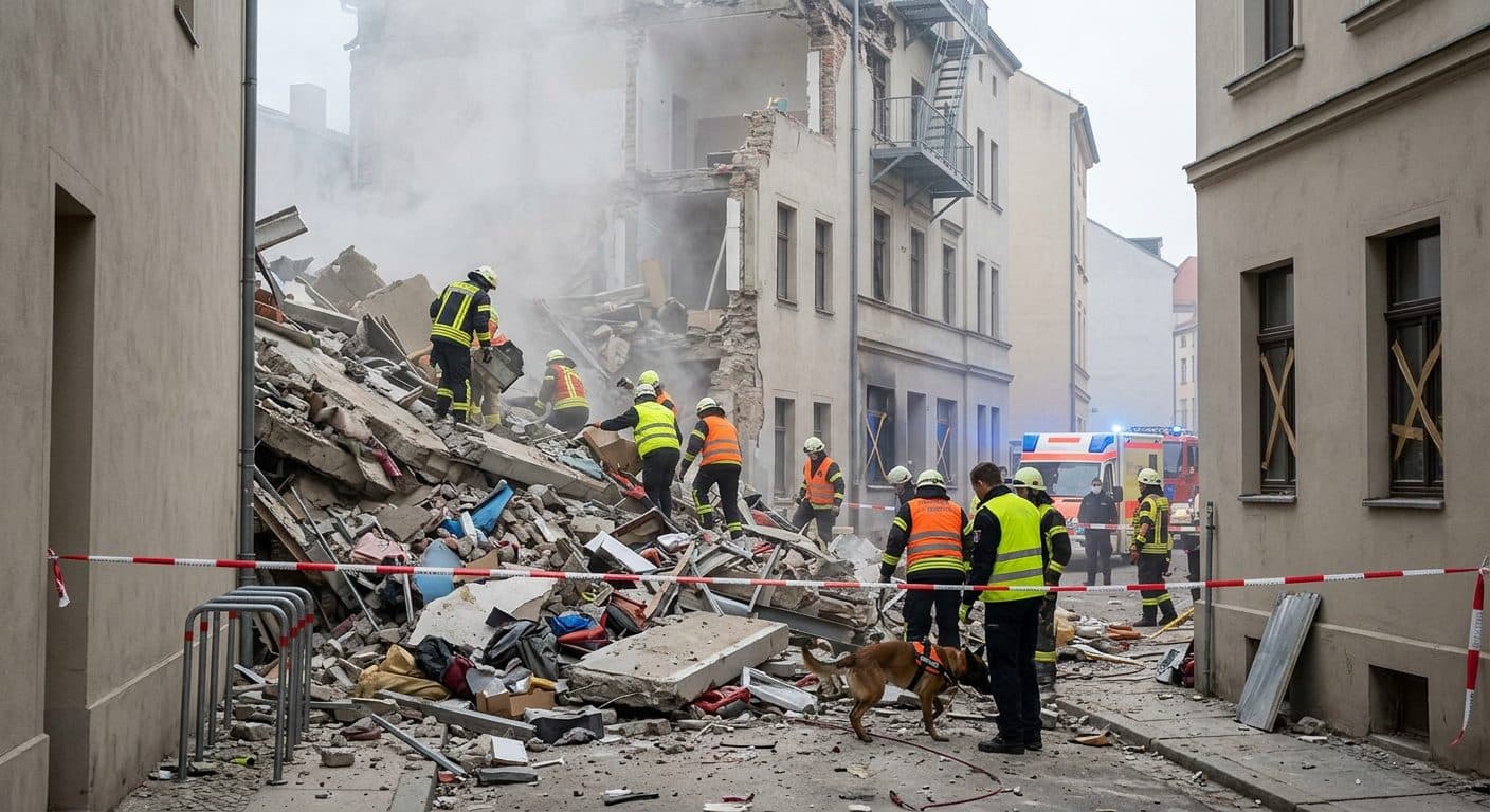 Görlitz: Gründerzeithaus nach Gasexplosion eingestürzt – eine Tote und zwei Vermisste