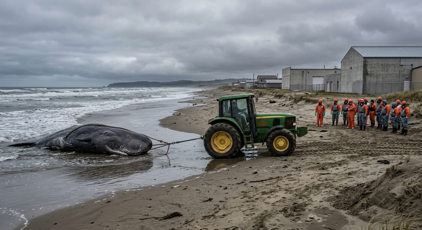 Schweres Gerät soll „Timmy“ an Land ziehen: Vorbereitungen für Wal-Obduktion am Strand laufen an