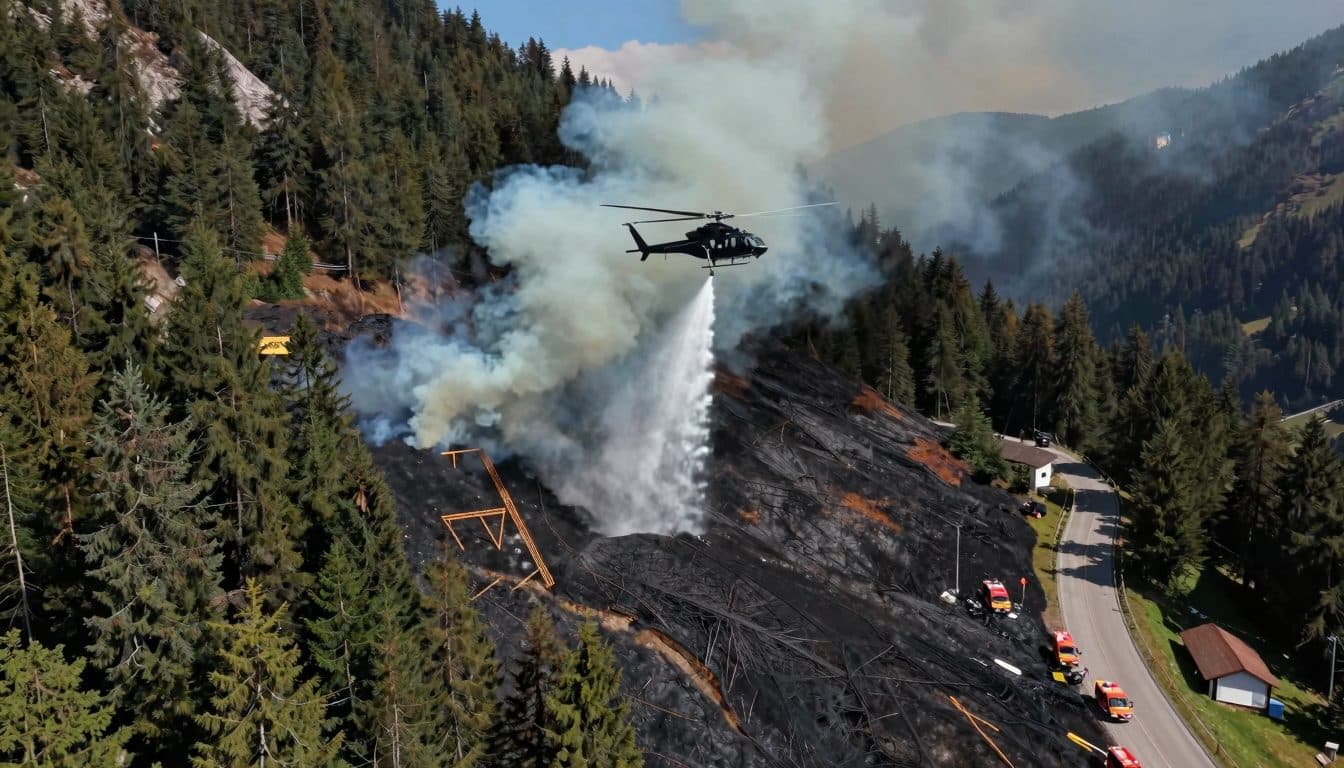Löschhubschrauber bringt Waldbrand in Großarl rasch unter Kontrolle