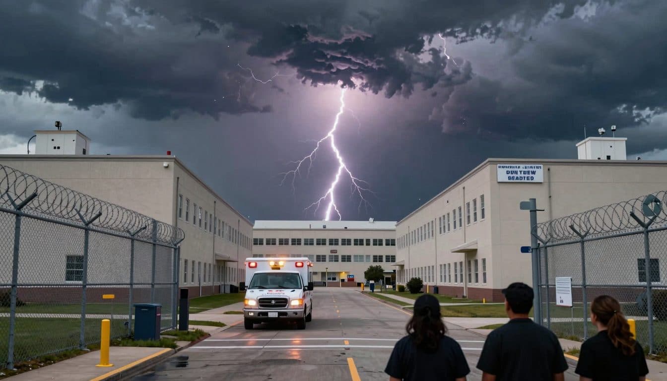 Blitzeinschlag in Haftanstalt in Ohio: 16 Häftlinge ins Krankenhaus gebracht