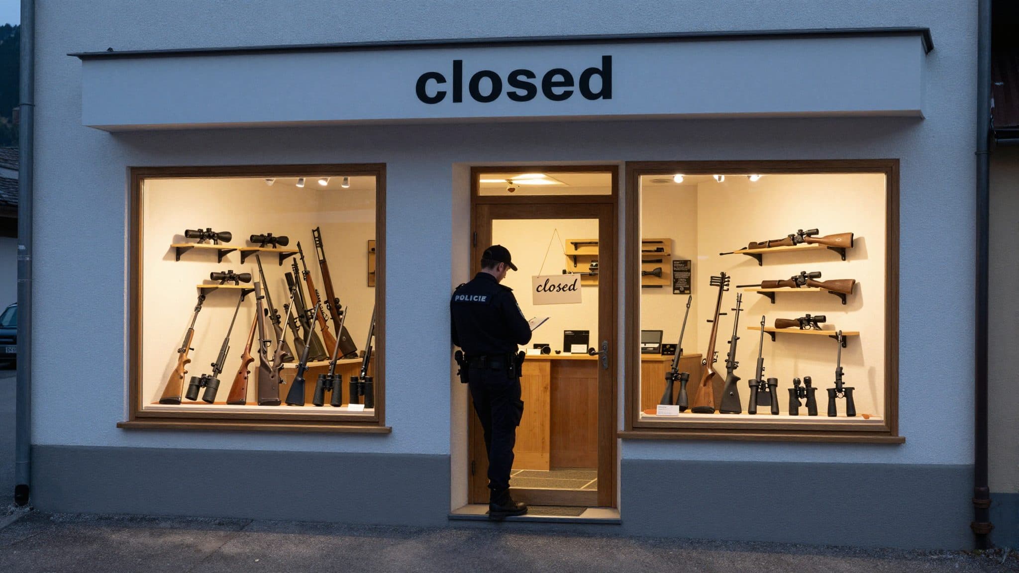 Kärntner Polizei fahndet nach Dieb aus Waffengeschäft