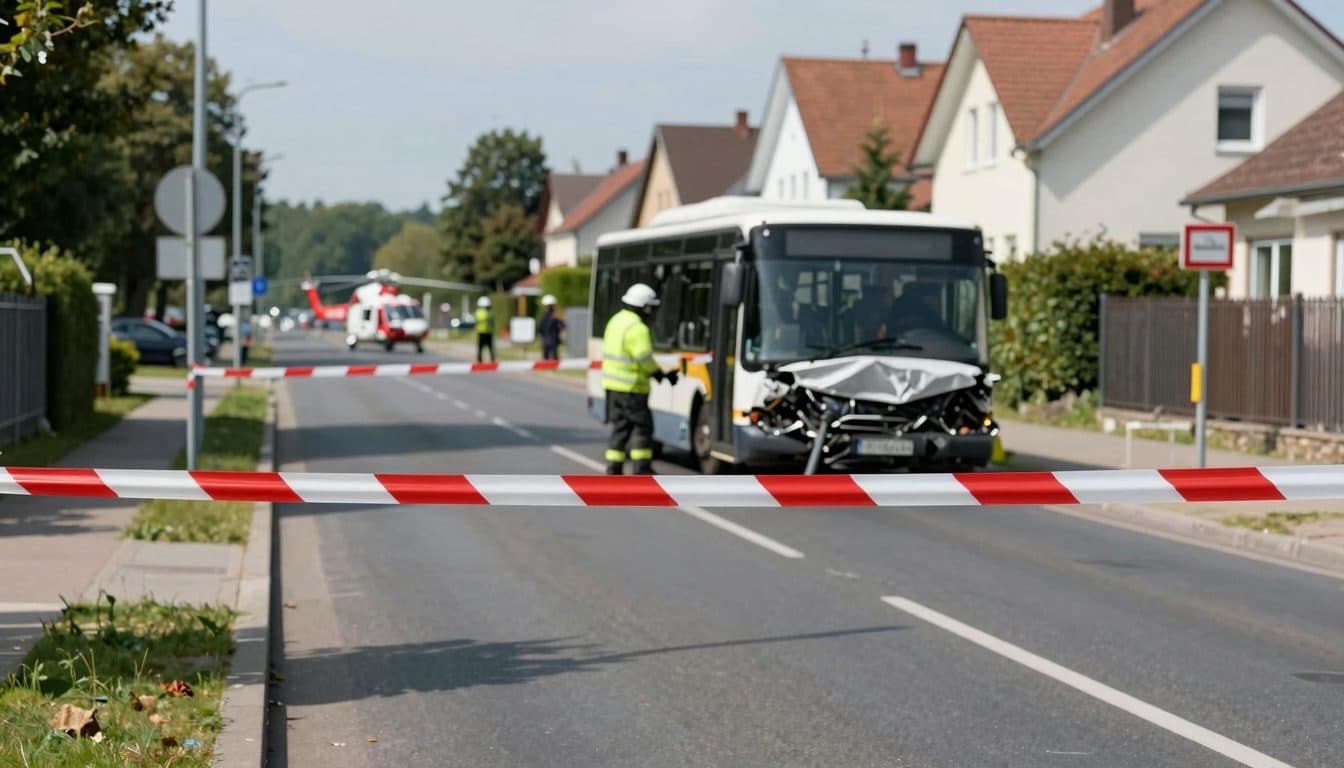 Schwerer Verkehrsunfall in Deutsch-Wagram: Pkw kollidiert mit Linienbus – eine Person schwer verletzt