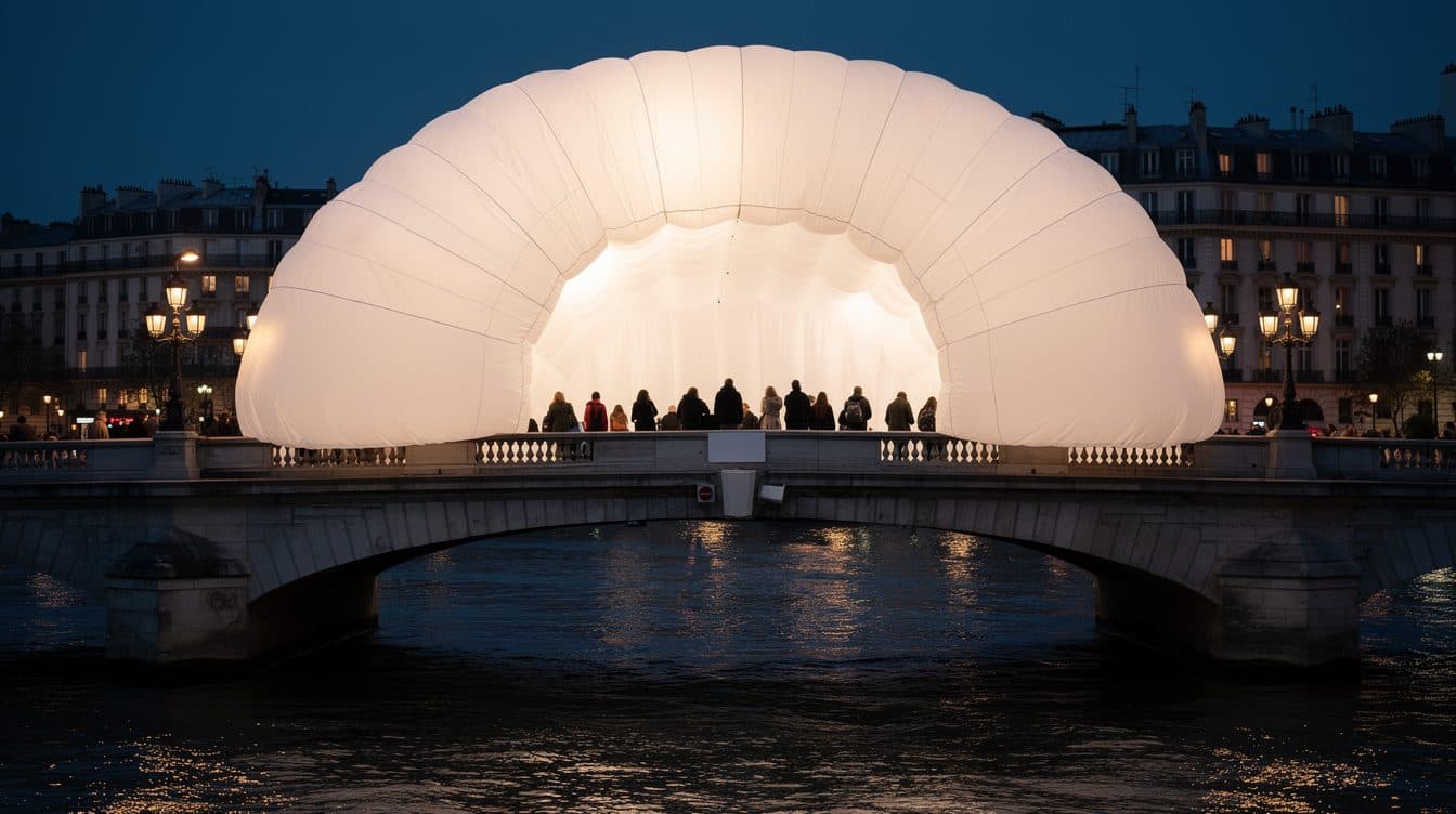 Begehbare Höhle auf dem Pont Neuf: JR eröffnet Installation in Paris