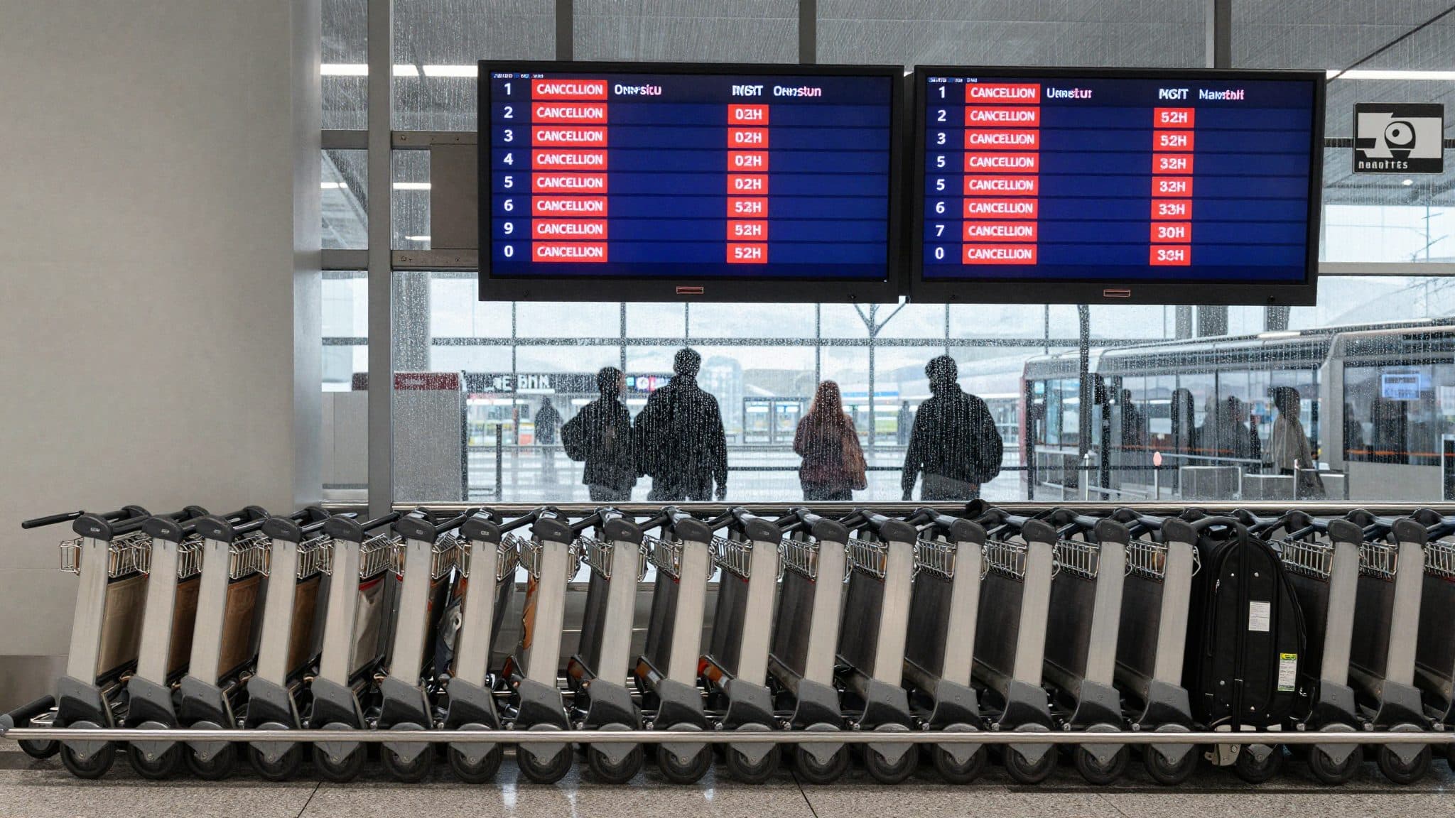 Unwetterwarnung legt Abfertigung am Münchner Flughafen vorerst lahm
