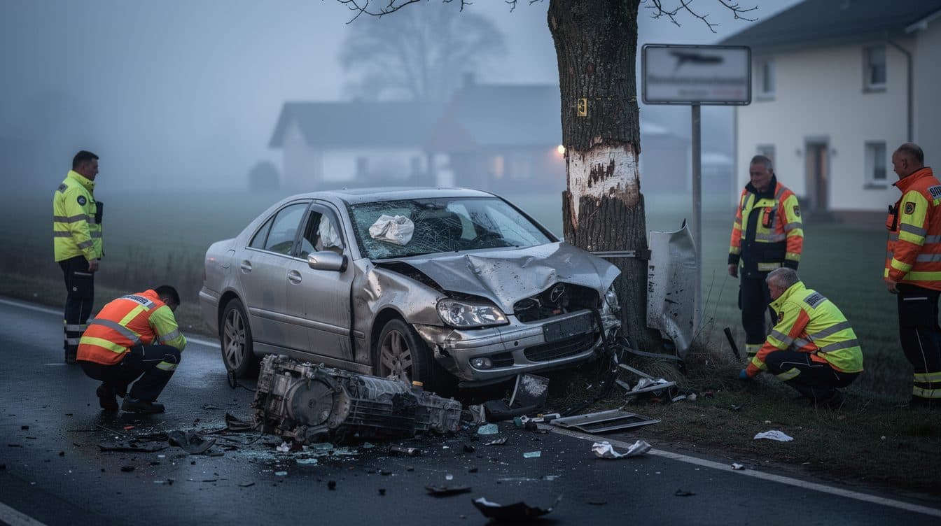 Schwerer Unfall auf der B417 bei Hünstetten: Drei Verletzte nach Überholmanöver