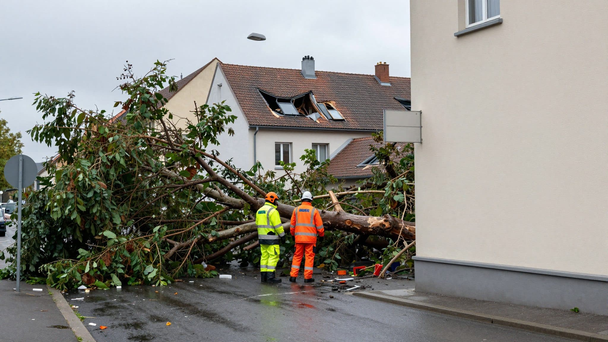 Tödliches Unglück in Karlsruhe: Person von Baum erschlagen – Stadt ruft außergewöhnliche Einsatzlage aus