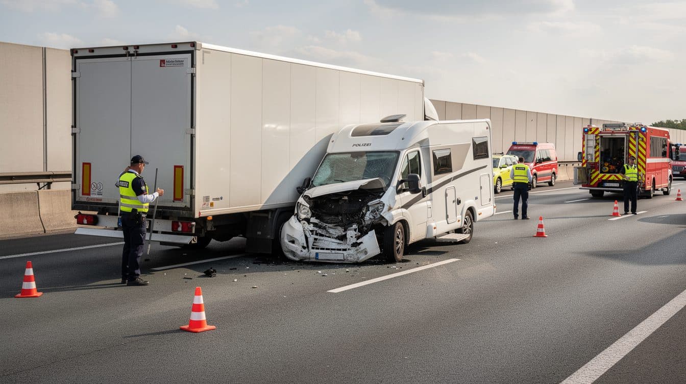 Tödlicher Auffahrunfall auf A3: Wohnmobil prallt nahe Limburg in Stauende – Familienvater stirbt