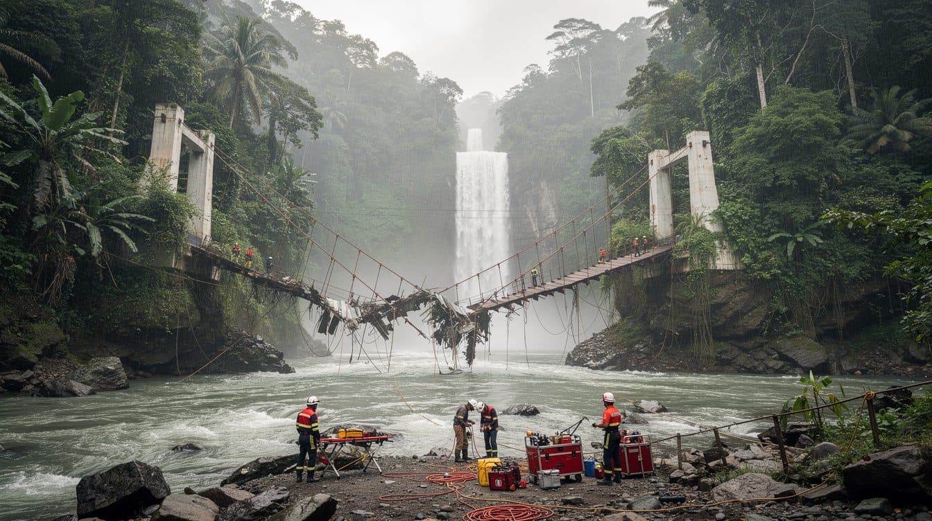 Brückeneinsturz auf Flores: Zwei Österreicher sterben bei Wanderung zum Wasserfall