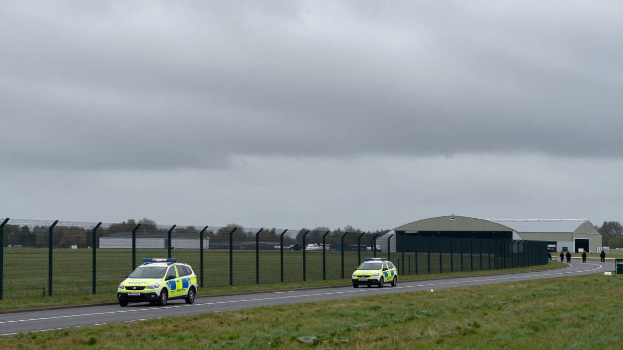 Festnahmen nahe der US-Militärbasis RAF Fairford in Grossbritannien