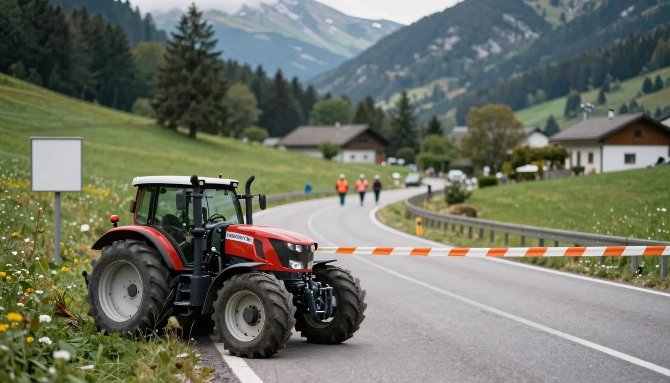 Zwei Schwestern bei Traktorunfall auf Metnitztal Straße verletzt