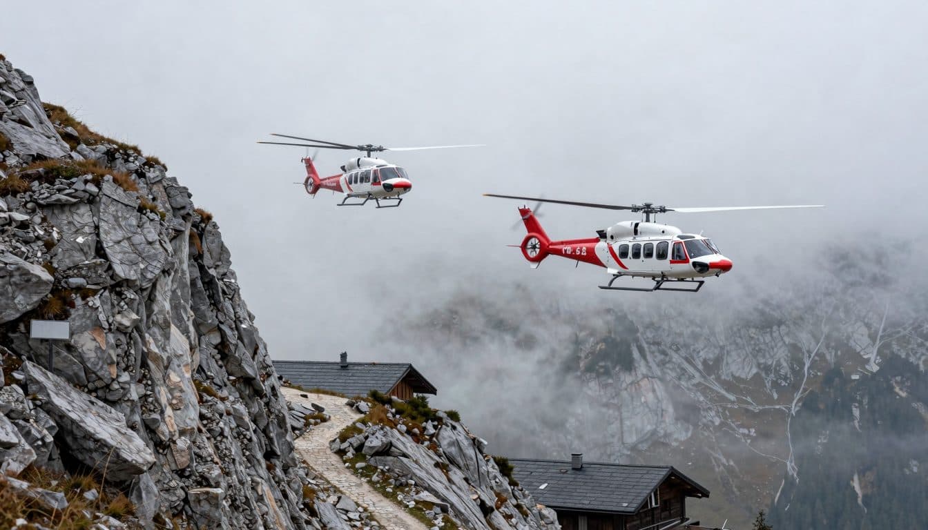 Fünfköpfige Familie nach Bergnot am Krippenstein per Hubschrauber ins Tal gebracht