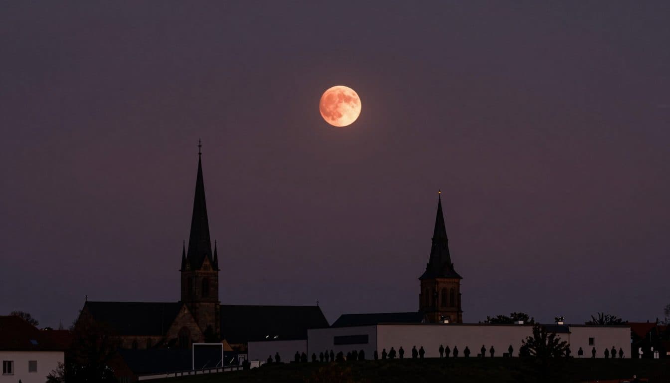 Fast totale Mondfinsternis am Himmel über Deutschland sichtbar