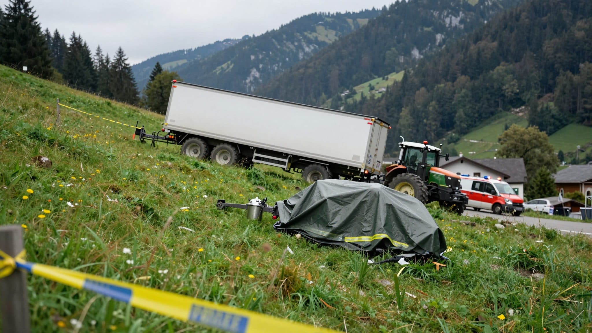 Traktorunfall in Satteins: Vater und Tochter sterben auf Wiese