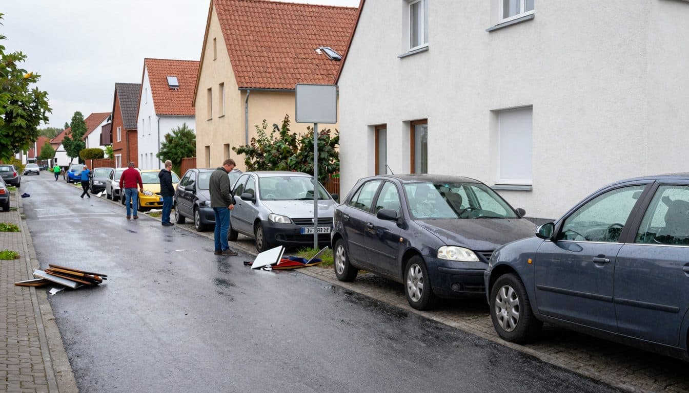 Unwetter zieht über Teile Niedersachsens: Hagel beschädigt Dächer und Autos