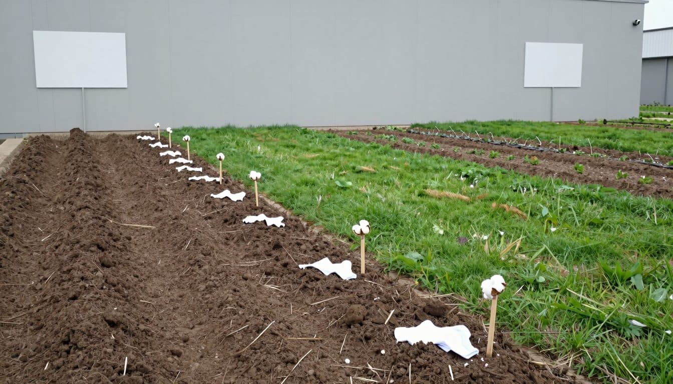 Bodenqualität lässt sich offenbar am Zustand alter Unterhosen ablesen