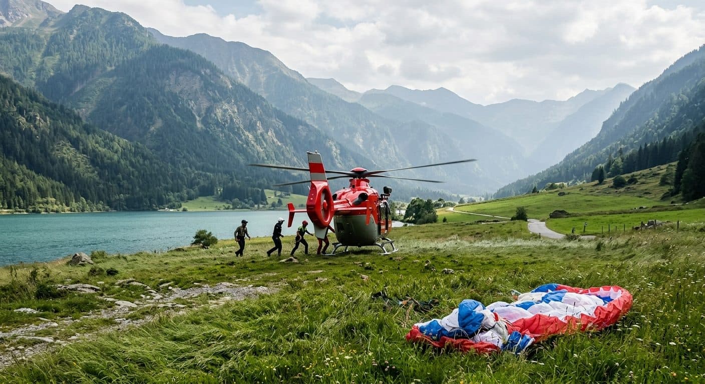 Paragleiter in Kärnten stürzt aus 150 bis 200 Metern ab und wird schwer verletzt
