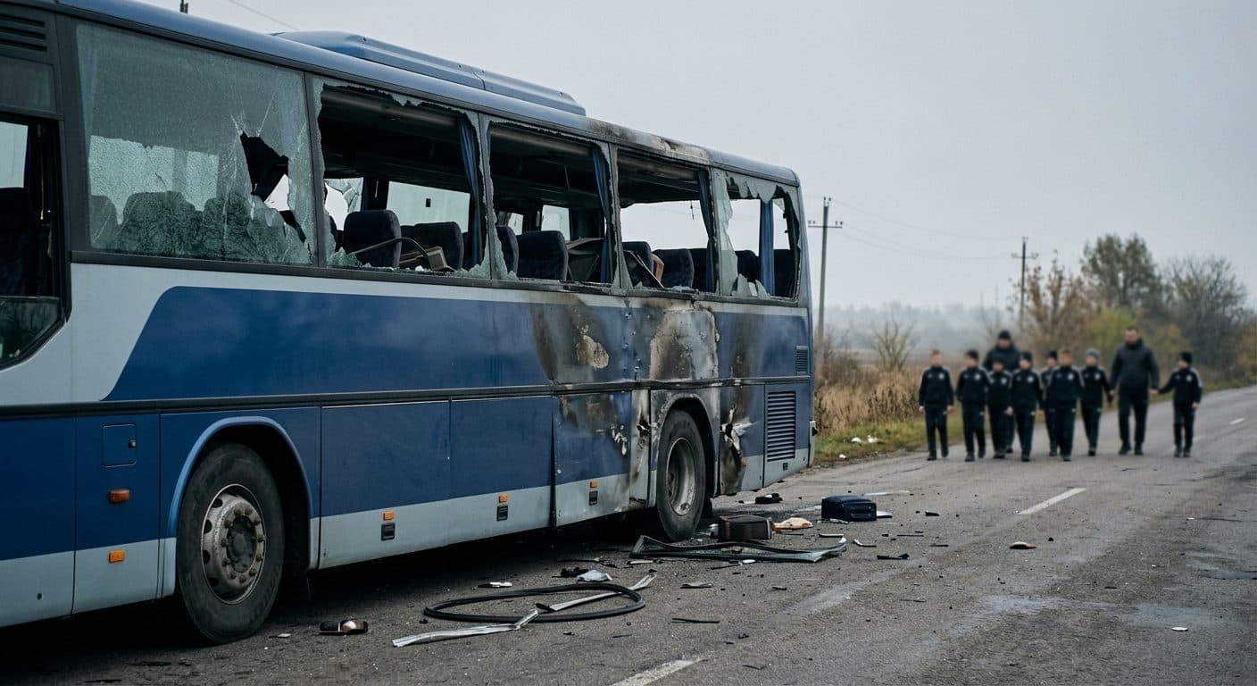 Ukrainische Drohne trifft Reisebus mit Kindern in russischer Region Brjansk – eine Frau getötet