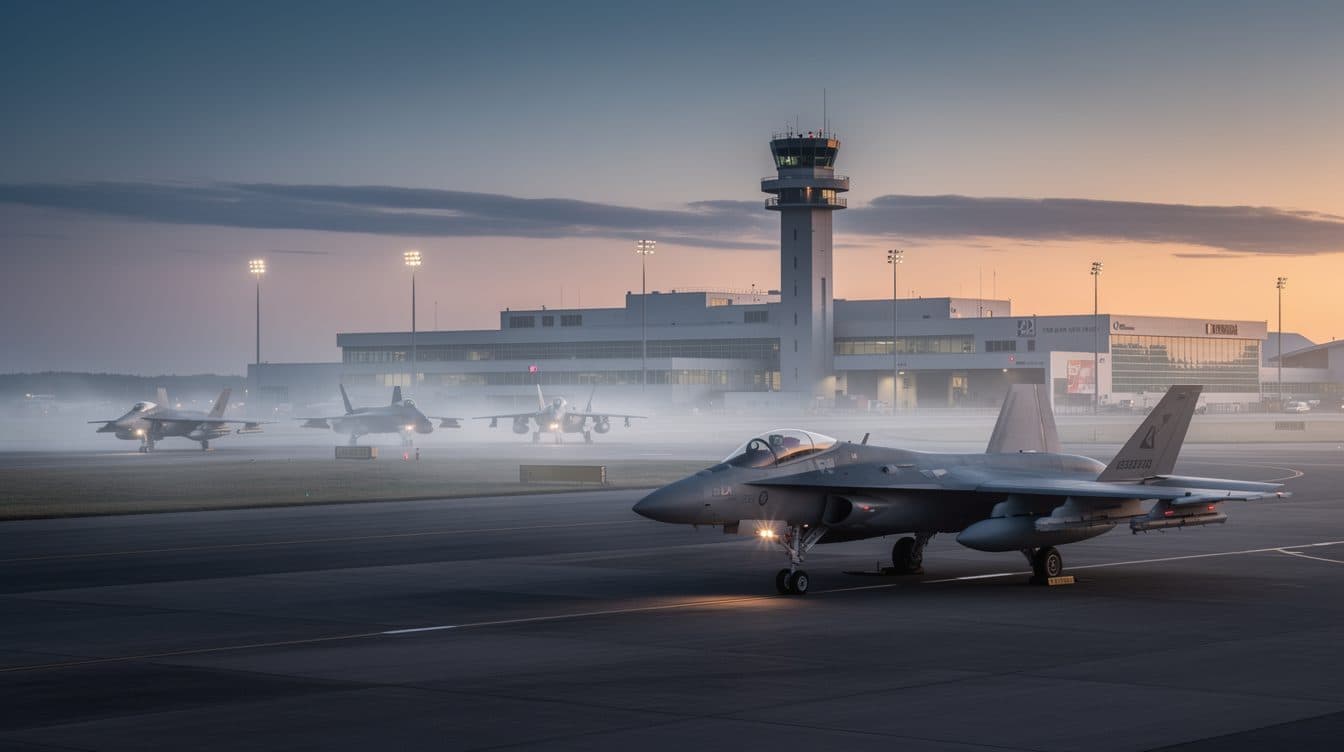Tornados der Bundeswehr verlassen Hamburg nach einwöchiger Übung am Flughafen
