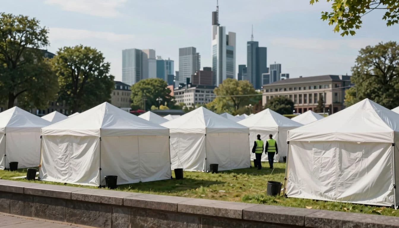 Frankfurts größte Obdachlosen-Notunterkunft schließt sofort – Zeltlösung in der Eschenheimer Anlage