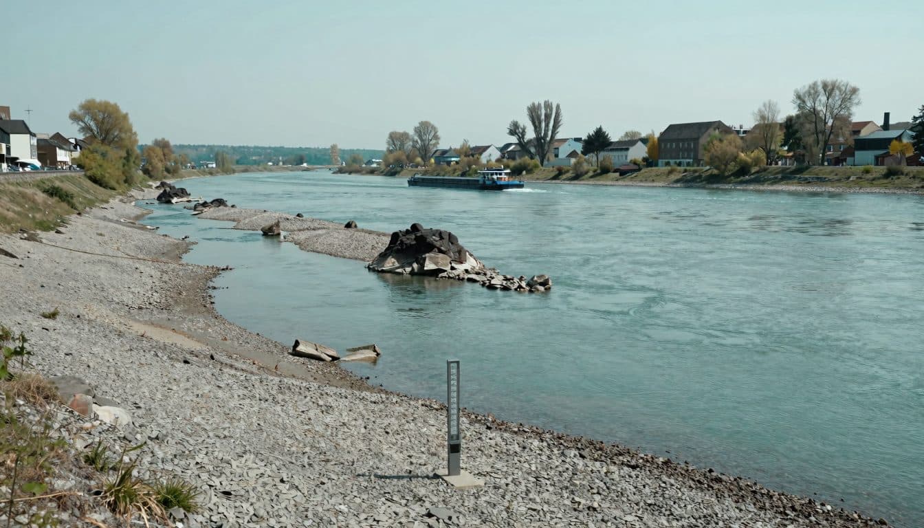 Niedrige Pegelstände: Schifffahrt auf dem Rhein kann nur noch 30 bis 40 Prozent der üblichen Ladung transportieren