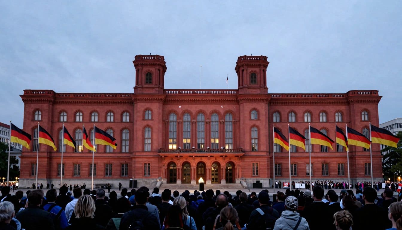 AfD eröffnet Wahlkampf in Berlin mit Kundgebung vor dem Roten Rathaus