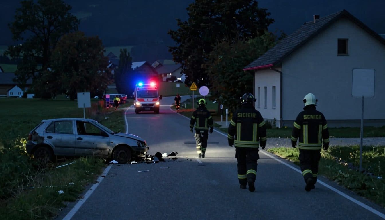 Frontalcrash auf der L86 in St. Peter/Au: Zwei Lenker schwer verletzt