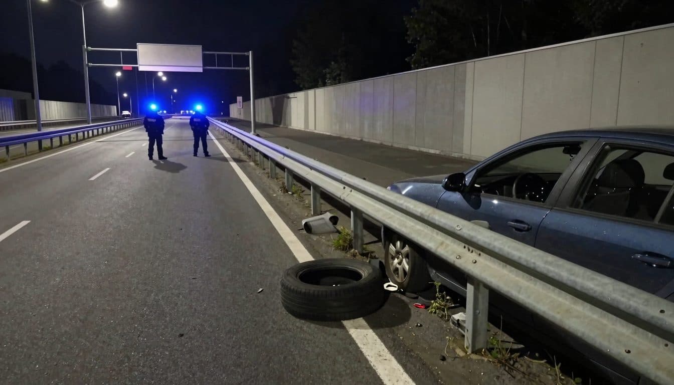 Zwölfjähriger fährt nachts unbefugt über die A1 und verursacht Unfall
