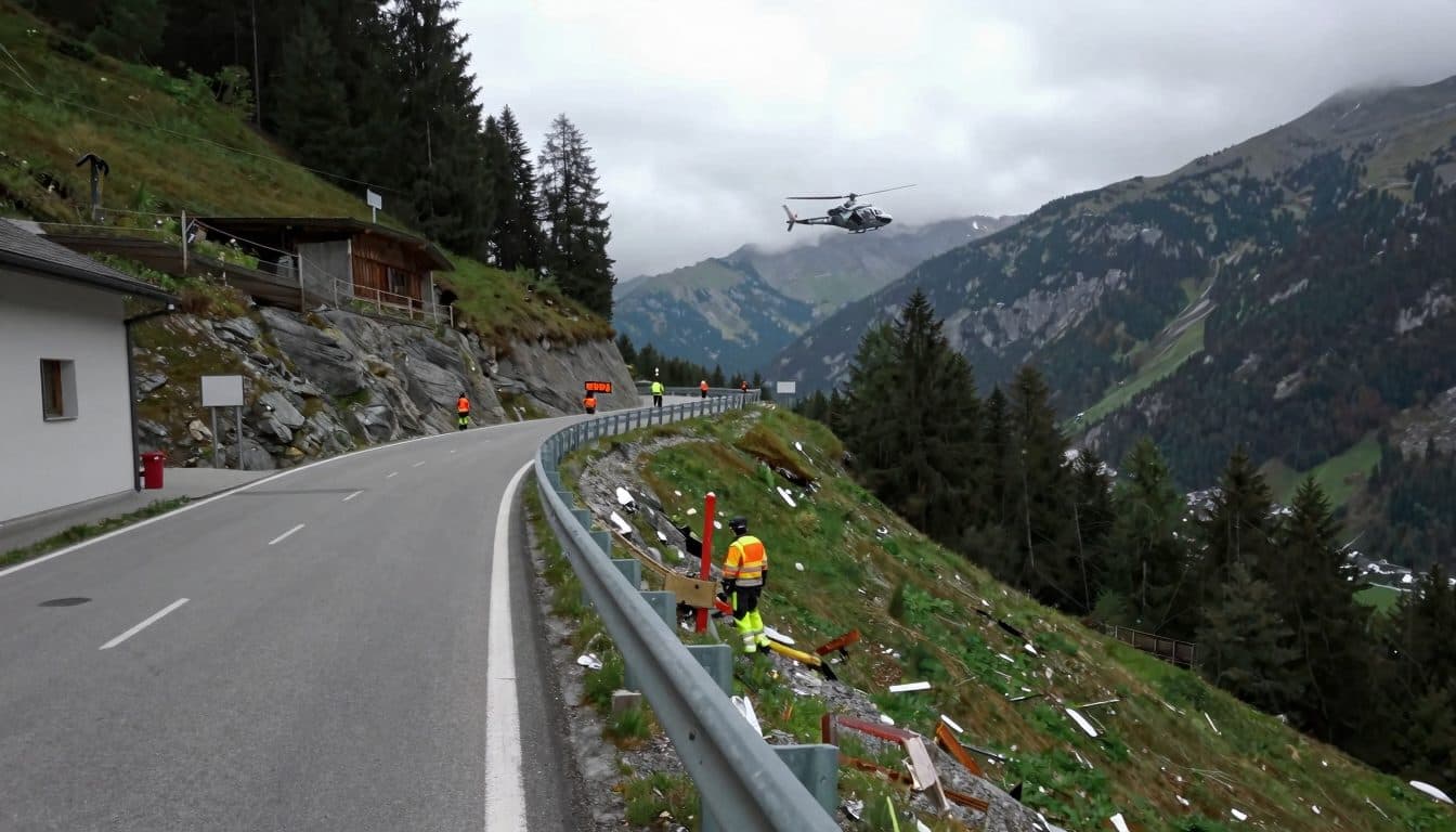 Auto stürzt bei Roppen rund 100 Meter ab – drei Verletzte