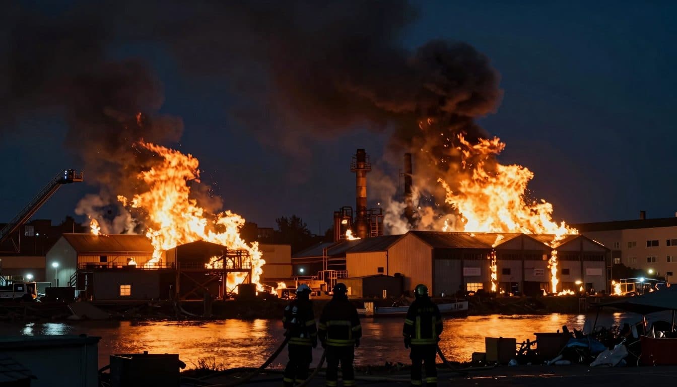 Großbrand auf Stuttgarter Großmarkt – Feuerwehr kämpft weiter gegen die Flammen