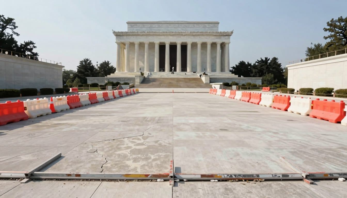 US-Justizministerium räumt ein: Schaden am Lincoln-Memorial-Pool geht auf Bauarbeiten zurück