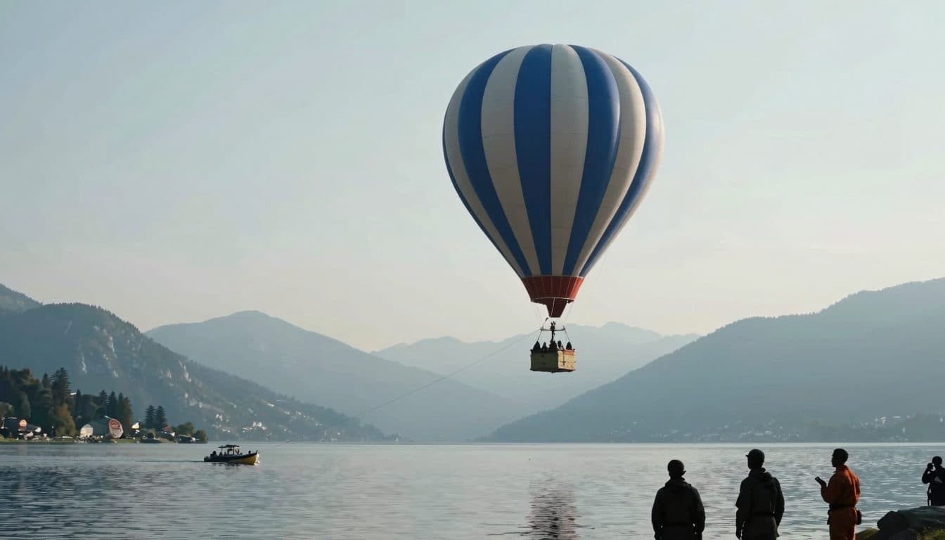 Heißluftballon über Zeller See: Wasserrettung verhindert Absturz