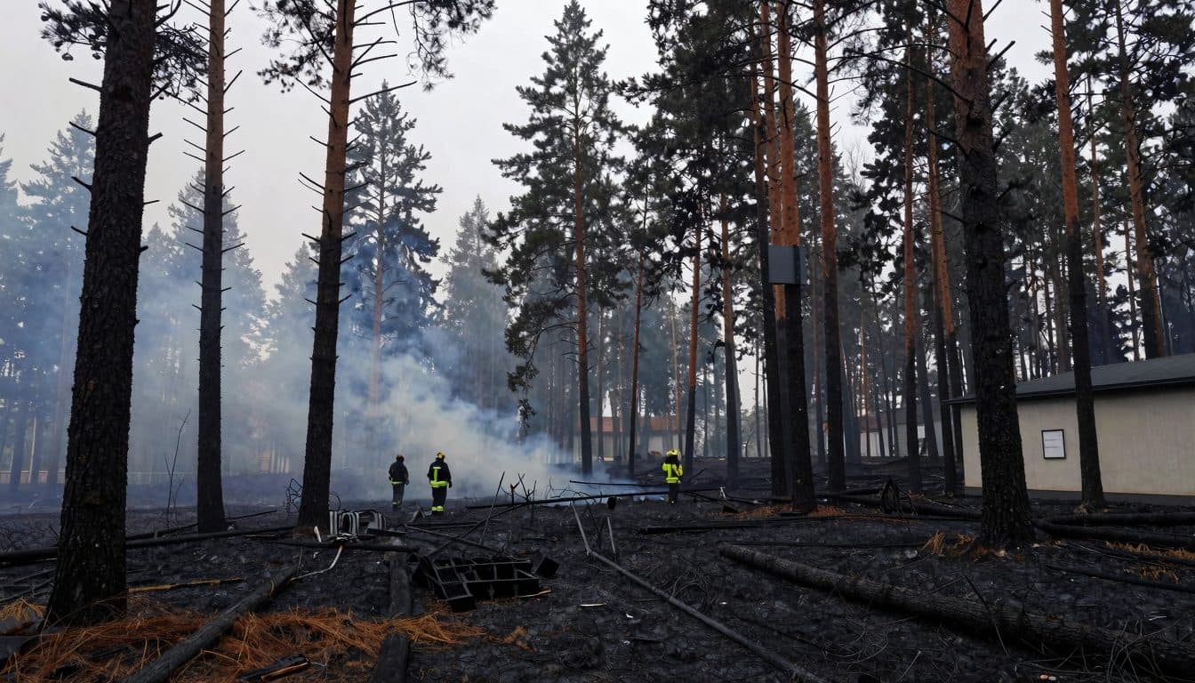 Großbrand im Föhrenwald bei Steinfeld offiziell als gelöscht erklärt