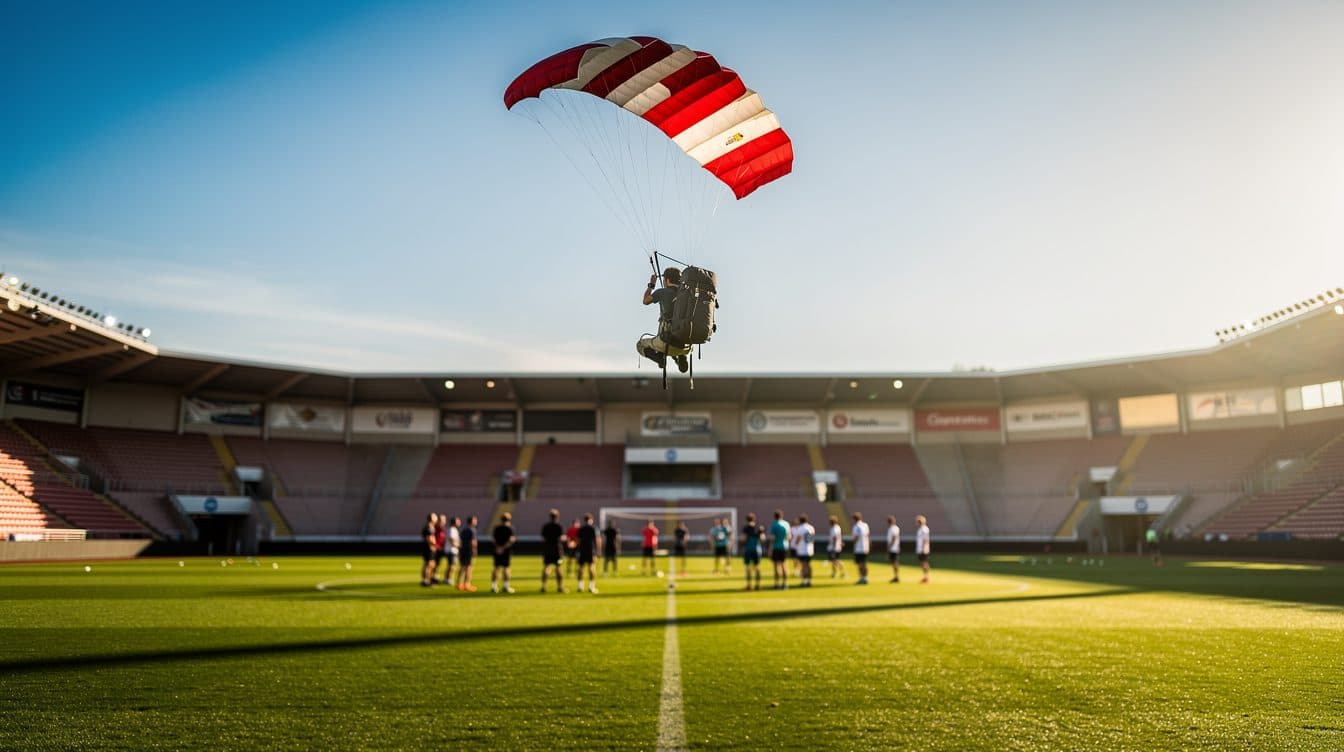 Salzburger Fallschirmspringerin liefert Fanpost per Fallschirm an ÖFB-Team in den USA aus